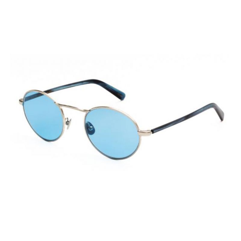 MOSCOT KANAKA SILVER/INK CELEBRITY BLUE 49