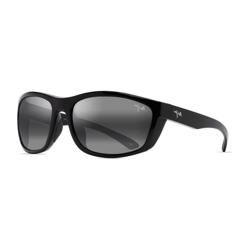 MAUI JIM 869-02 GREYNUULANDINGBLACKGLOSSW/BLACKRBR