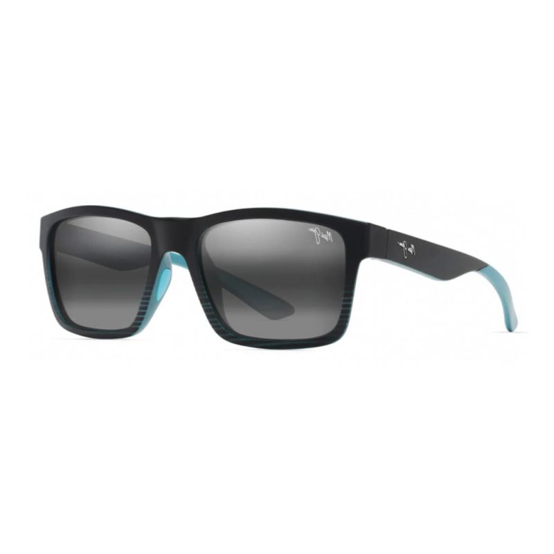 MAUI JIM 897-02 GREYTHEFLATSBLACK/TEALSTRIPES&TIPS